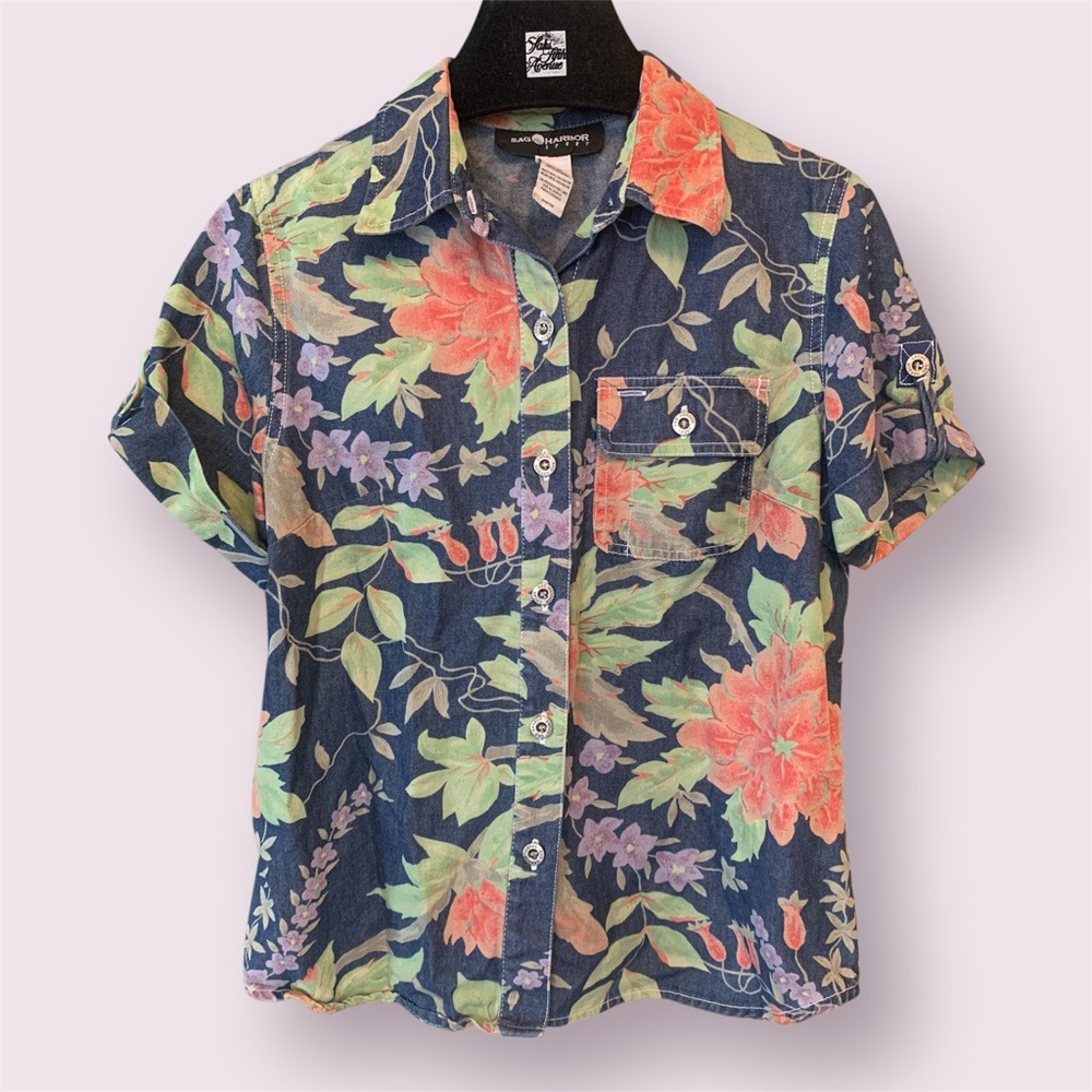 Floral Tropical Button-Up Shirt